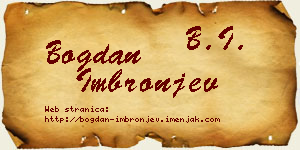 Bogdan Imbronjev vizit kartica